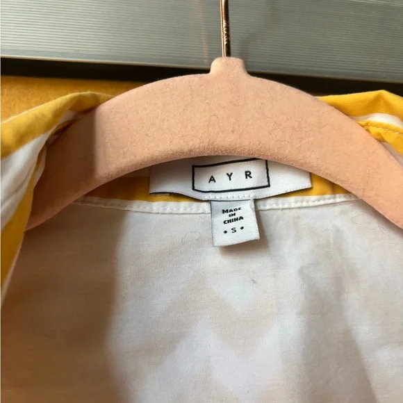 AYR The Deep End Button Down Stripe Shirt in Mac n Cheese S - Picture 2 of 4